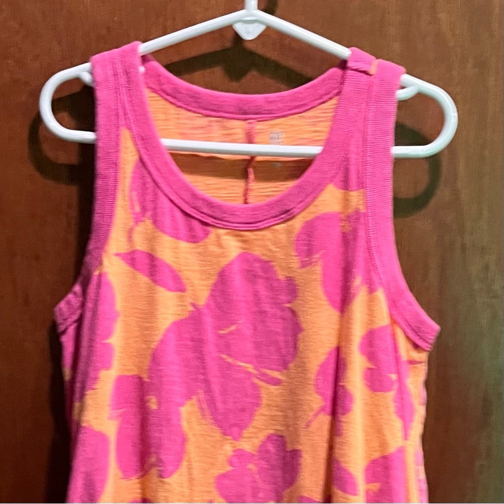 Gap Kids Pink Orange Floral Tank Swing Dress